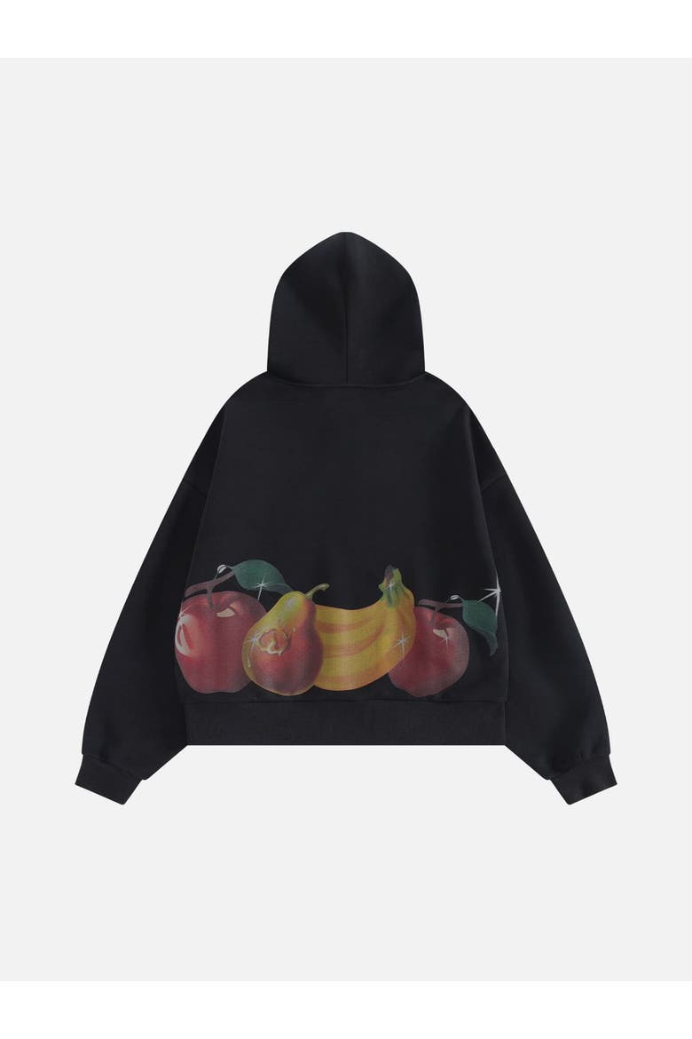 Fruit Graphic Hoodie, Alternate, color, Black