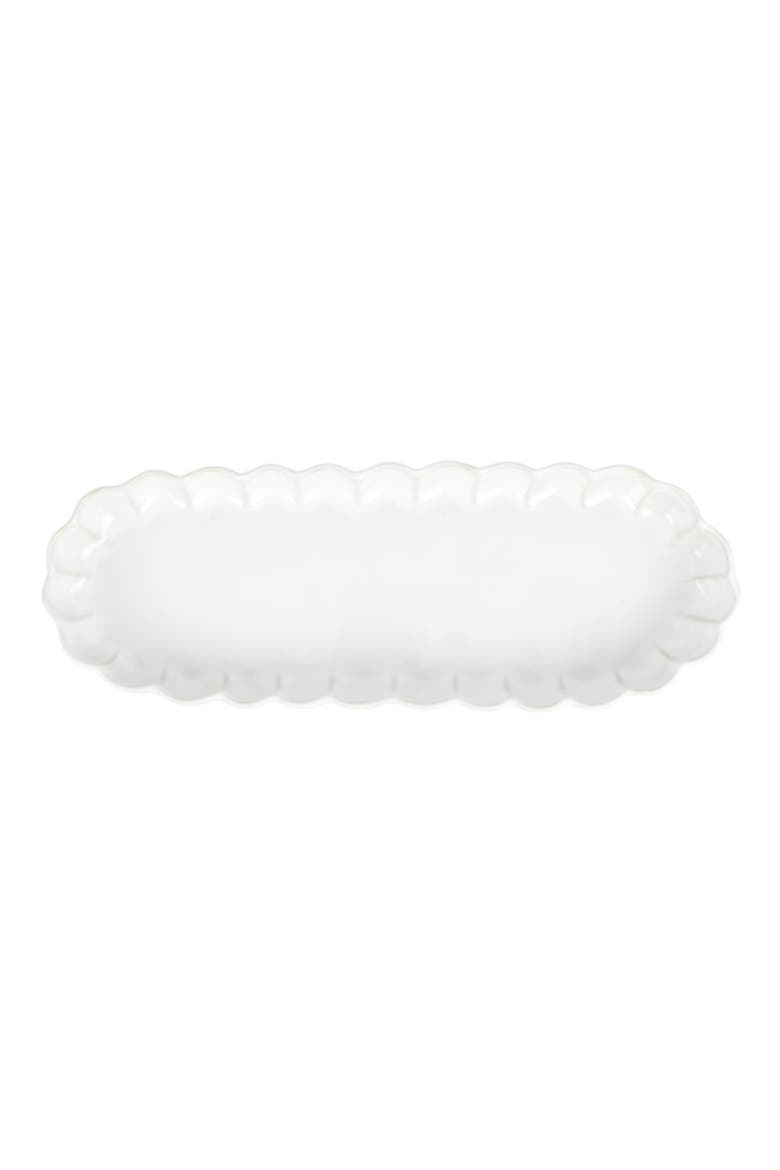 Incanto Ruffle Oval Tray, Main, color, WHITE