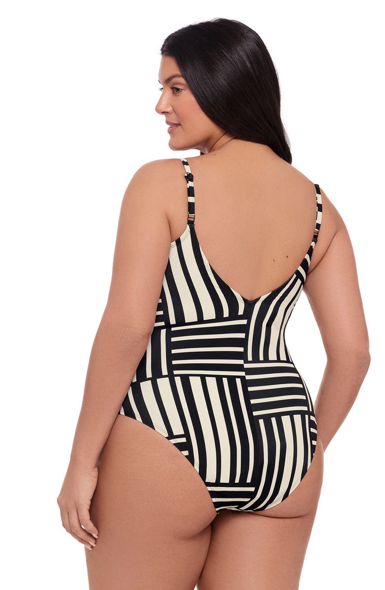 S3 U-Wire Adjustable One Piece Swimsuit, Alternate, color, Chic Crossing