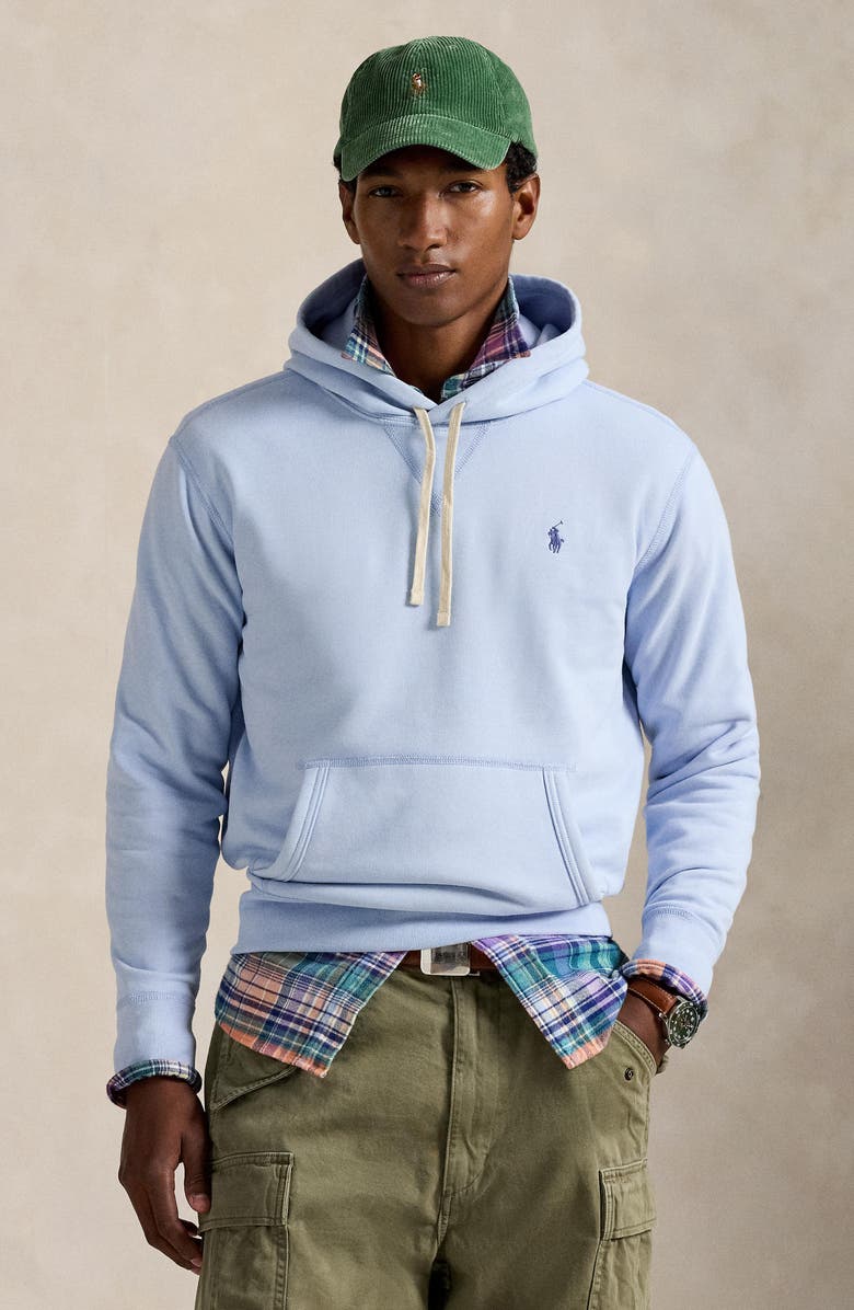 Polo Ralph Lauren Cotton Blend Fleece Hoodie, Alternate, color, Southport Blue