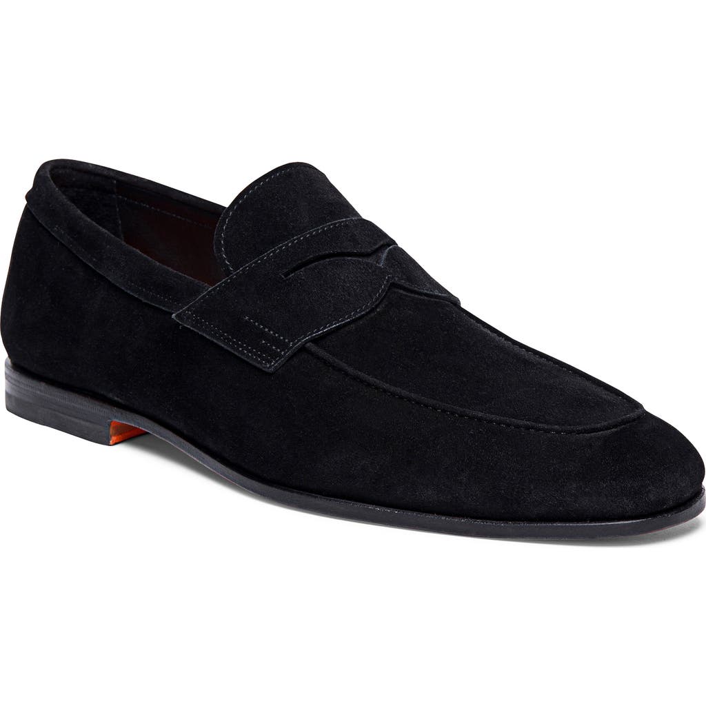 Santoni Carlos Penny Loafer in Black  product