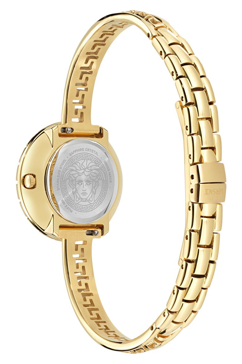 Greca Pendant Bracelet Watch Set, 28mm, Alternate, color, IP YELLOW GOLD
