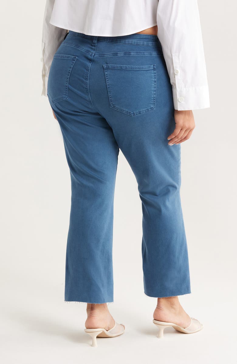 KUT from the Kloth Kelsey Raw Hem High Waist Ankle Flare Jeans, Alternate, color, Ocean Blue Jm