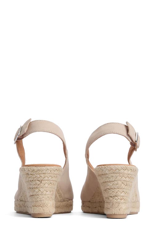 Barbour Hazel Slingback Espadrille Wedge Sandal In Salt Suede