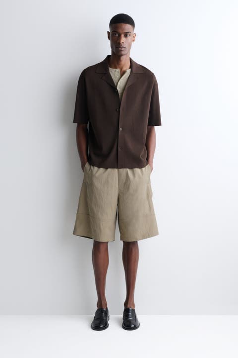 Cotton Elasticated Knee-Length Shorts