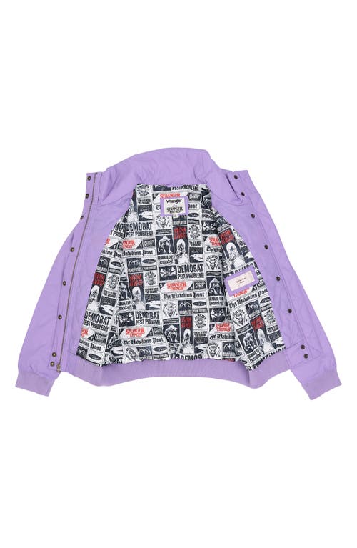 Wrangler X Stranger Things Erica Bomber Jacket In Purple