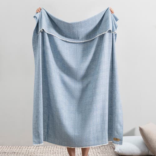 Lands Downunder Sutton Plaid Throw In Blue