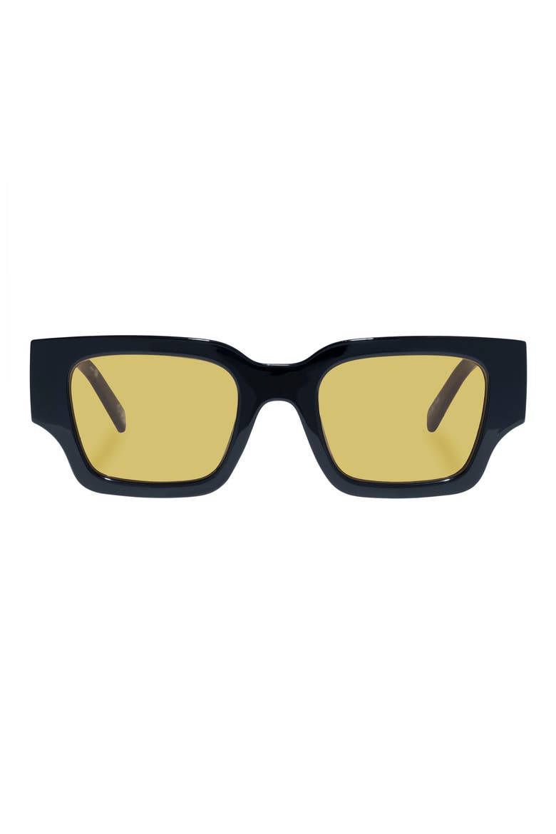 Atlantis 50mm Rectangular Sunglasses, Main, color, BLACK
