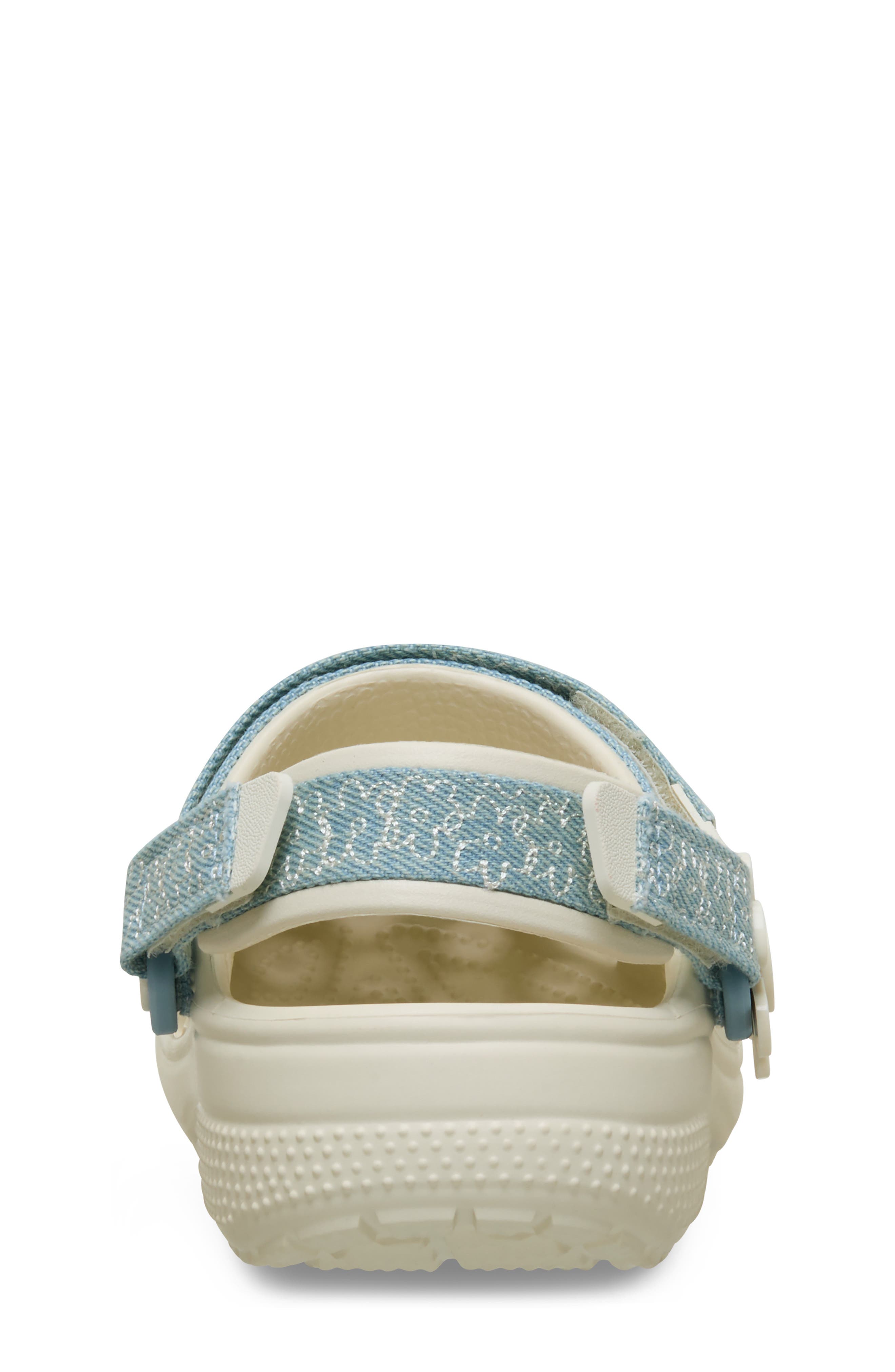 CROCS Kids' Denim & Flower Classic Clog, Alternate, color, Summit White
