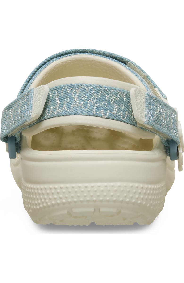 CROCS Kids' Denim & Flower Classic Clog, Alternate, color, Summit White