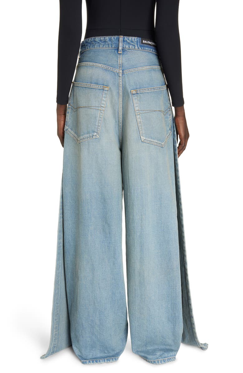 Balenciaga Double Leg Baggy Wide Leg Pants, Alternate, color, Blonde Ring