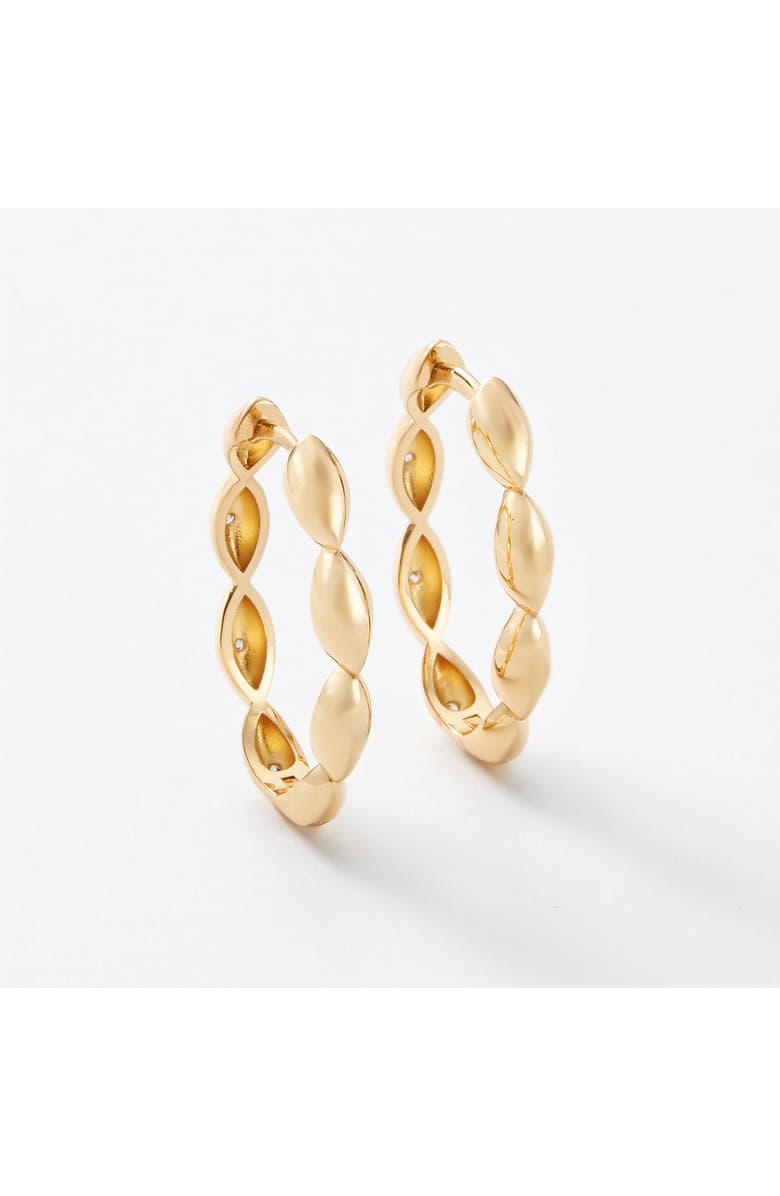 Sara Patino Wisteria Reversible Gold and Topaz Hoop Earrings, Alternate, color, Gold