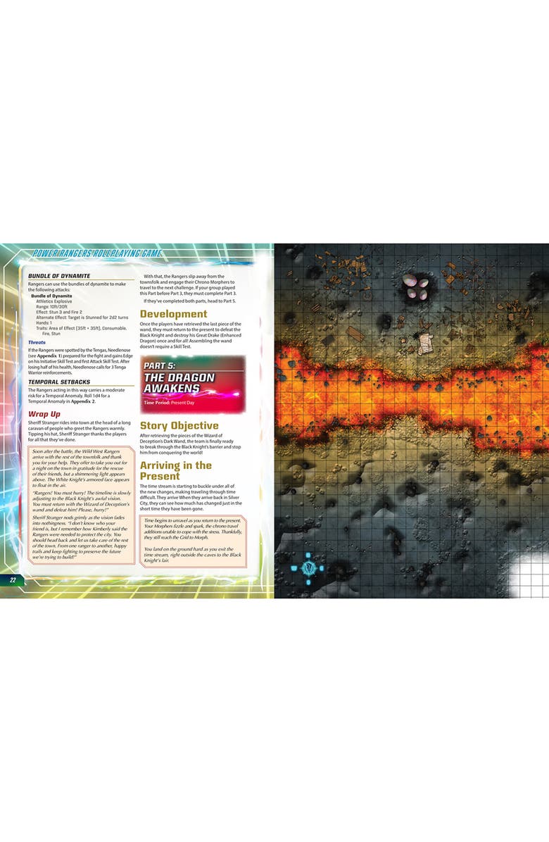 Renegade Game Studios Power Rangers RPG A Time of Knight Adventure Hardcover RPG Book, Level 5, Alternate, color, Multicolored