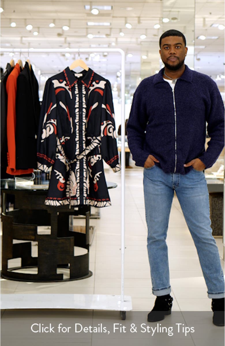 Billy Long Sleeve Satin Shirtdress, sales video thumbnail