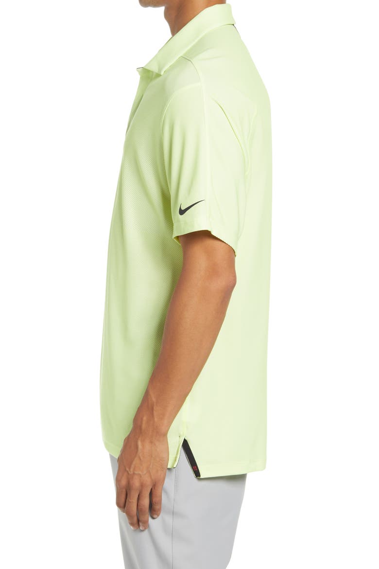 Nike Dri-FIT ADV Tiger Woods Golf Polo, Alternate, color, WHITE/LIGHT LEMON TWIST/BLACK