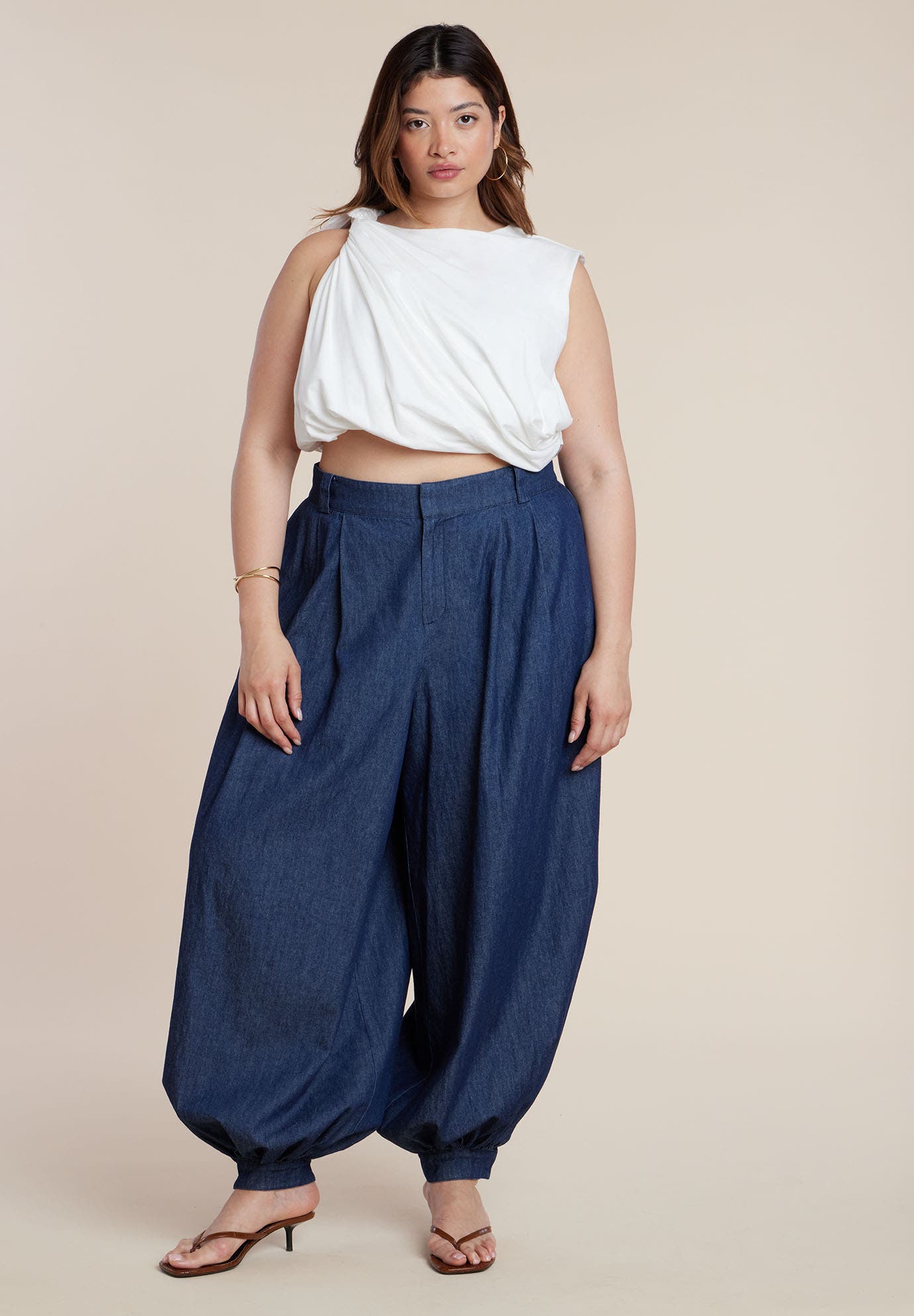 Twist Drape Bubble Tee - image 2