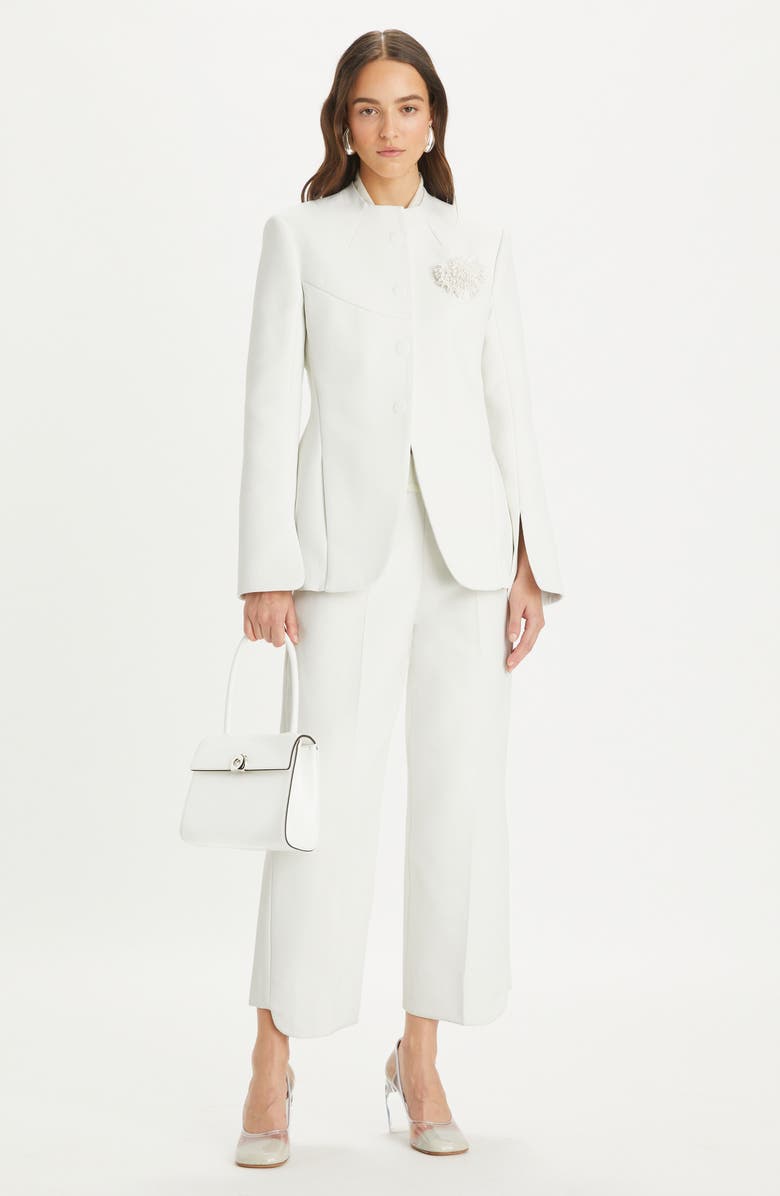 Tory Burch Crepe Wide Leg Pants, Alternate, color,