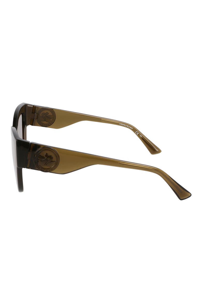 52mm Cat Eye Sunglasses, Alternate, color, KHAKI