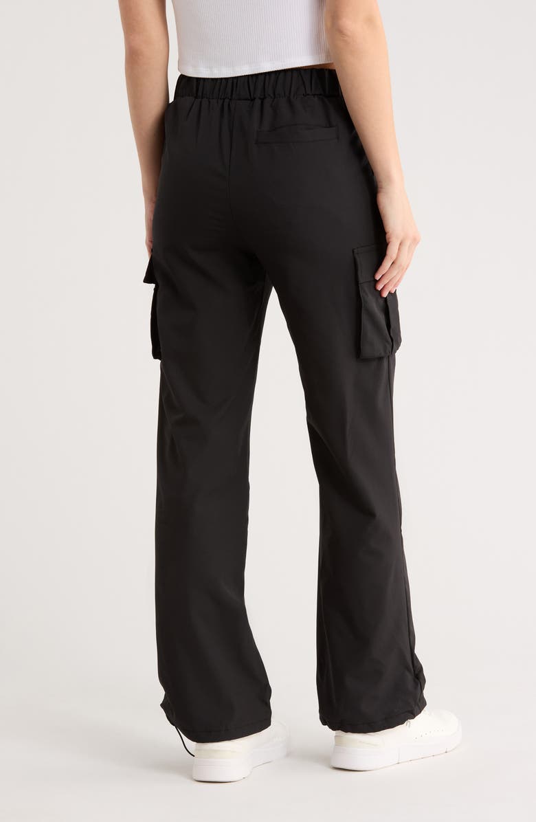 Jessica Simpson Fleece Lined Woven Cargo Pants, Alternate, color, Meteorite