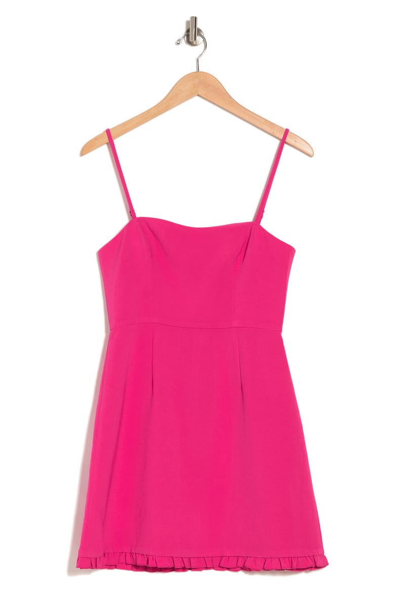 Whisper Sweetheart Ruffle Minidress, Alternate, color, WILD ROSA