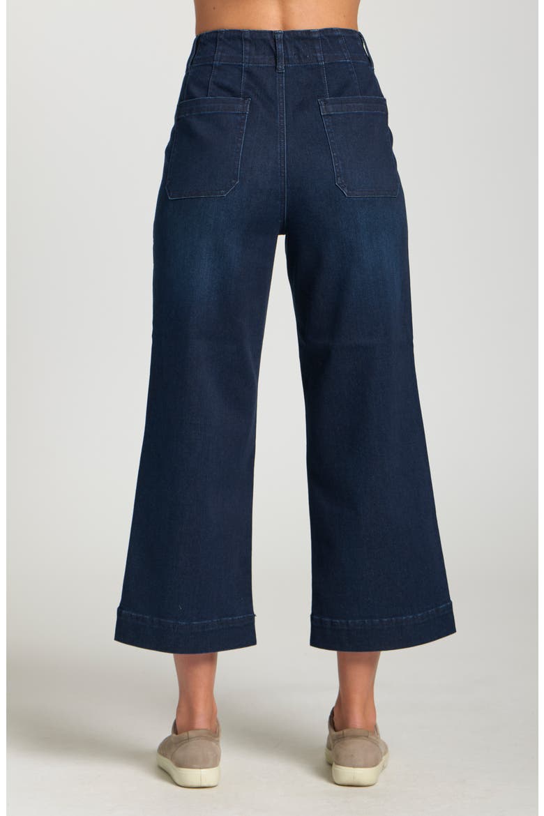Wide Leg Ankle Jeans, Alternate, color, DARK INDIGO