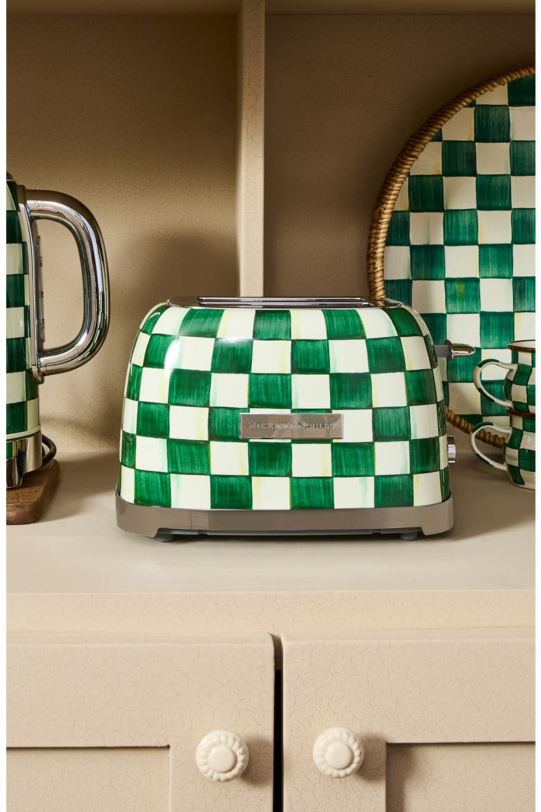 Emerald Check 2-Slice Toaster, Alternate, color, EMERALD