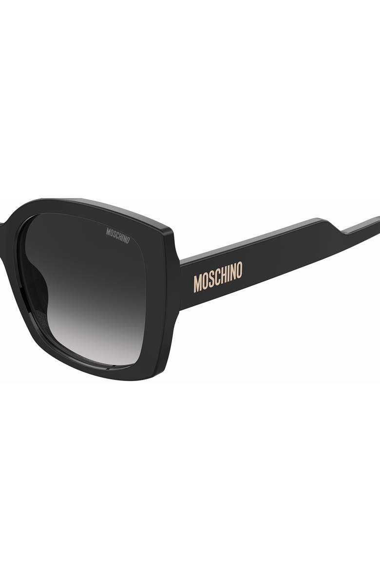 Moschino 54mm Gradient Square Sunglasses, Alternate, color, Black/Grey