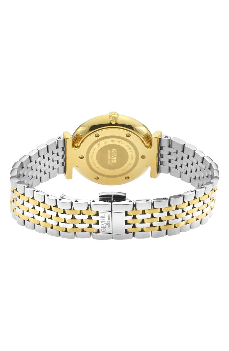 GEVRIL Atelier Diamond Pavé Bracelet Watch, 32mm - 1.0ct, Alternate, color, Silver