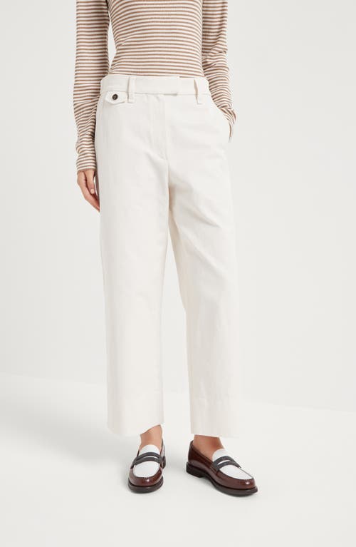 Brunello Cucinelli Cropped Chino Trousers In Panama