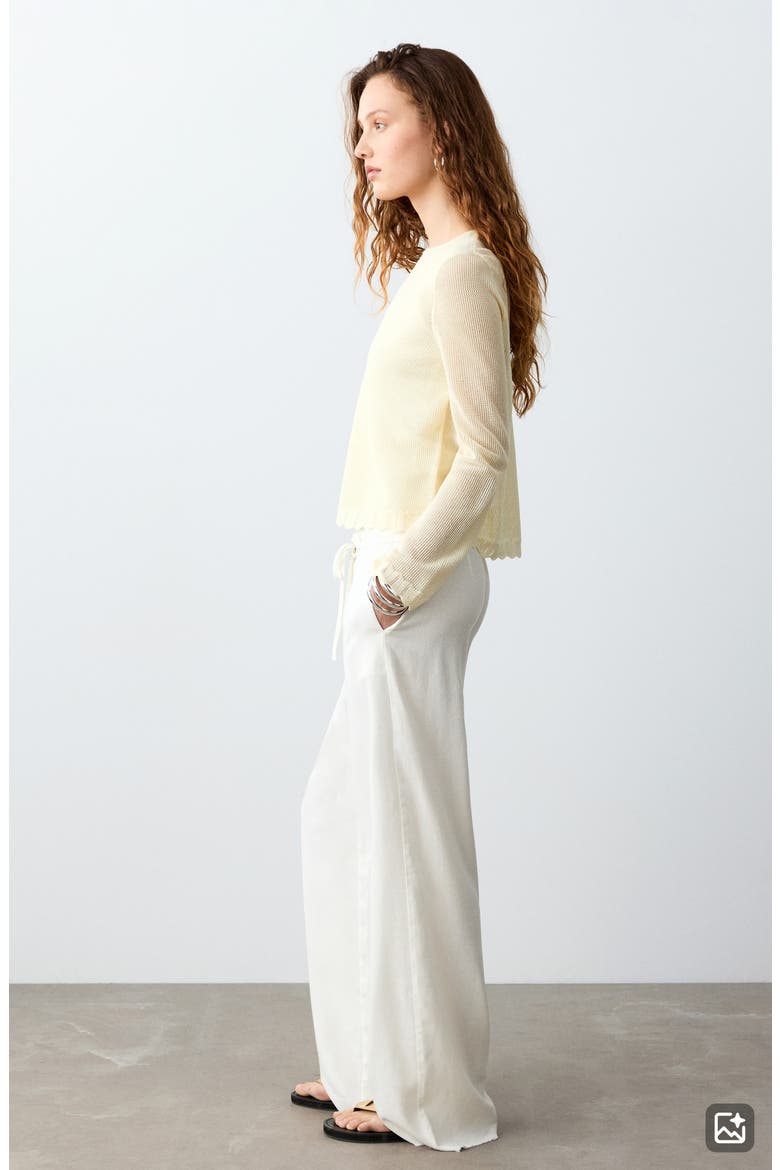 Drawstring Straight Leg Pants, Alternate, color, OFF WHITE
