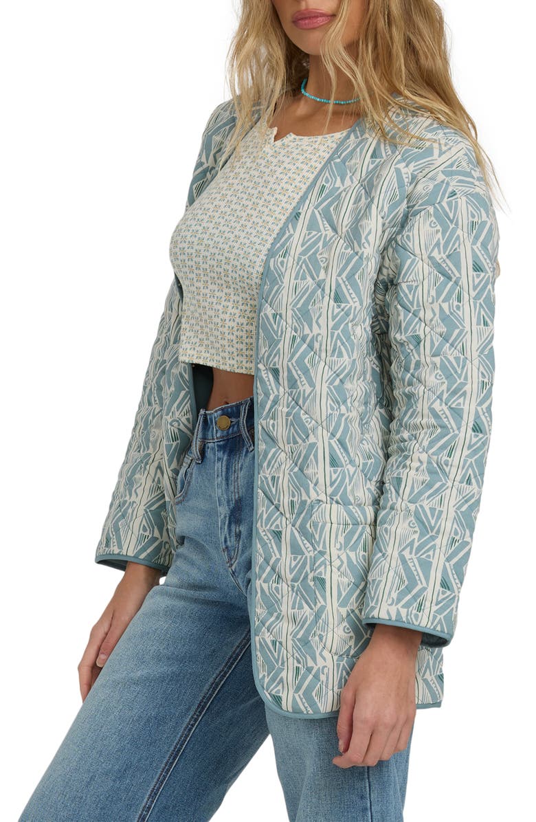 Billabong Day Dreamin Quilted Poplin Shacket, Alternate, color, Mason Blue