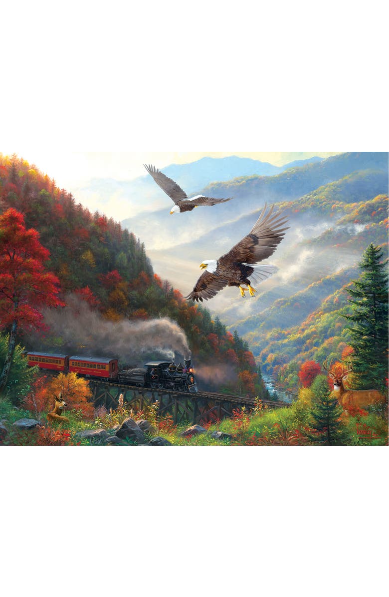 Sunsout Great Smoky Mountain Railroad 500 piece Jigsaw Puzzle for Adults, Main, color, Multicolor
