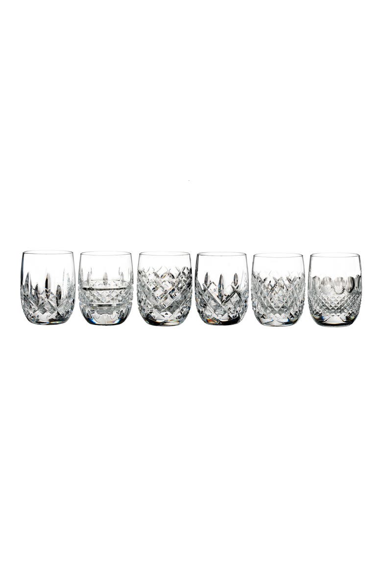 Connoisseur Set of 6 Lead Crystal Tumblers, Main, color, CRYSTAL