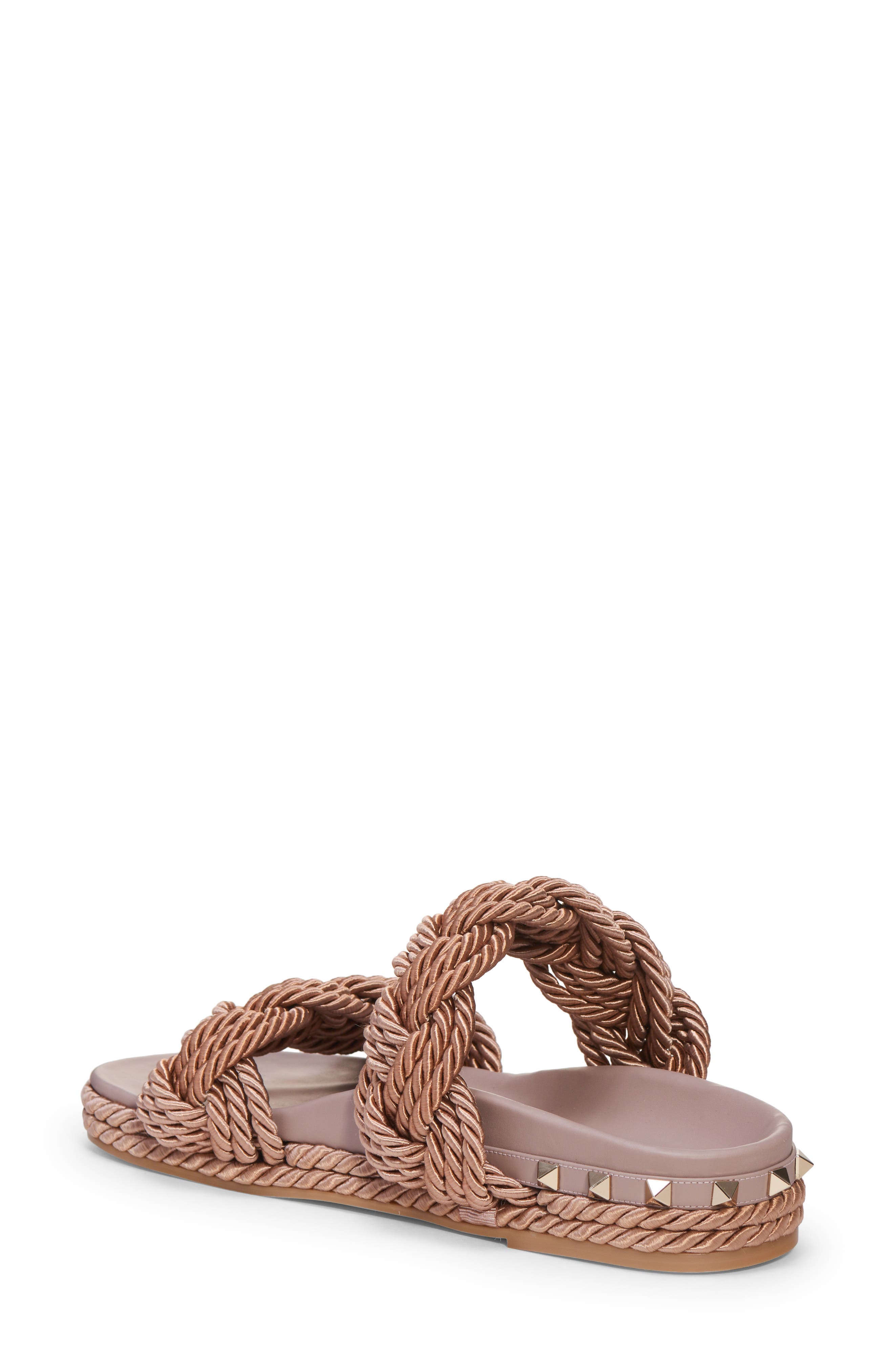 Valentino Garavani Valentino Torchon Rockstud Slide Sandal, Alternate, color, 