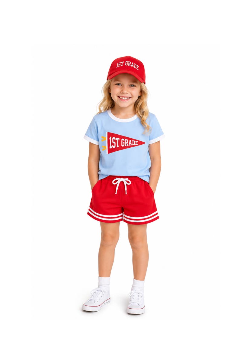 Back-to-School First Grade Baseball Hat, Alternate, color, Red/White