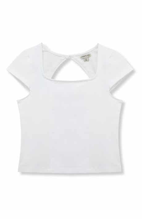 Habitual Kids Kids' Square Neck Cap Sleeve T-Shirt