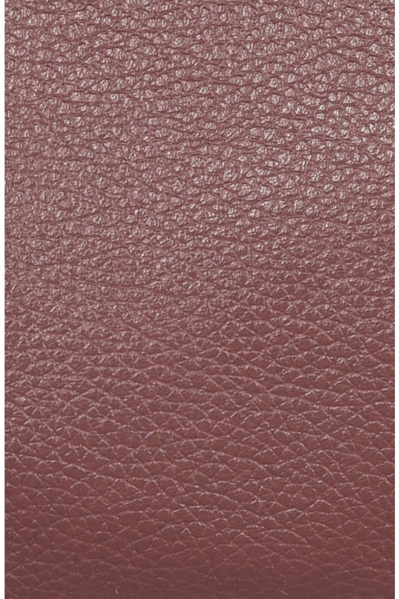 Leather Wash Bag, Alternate, color, DK BROWN