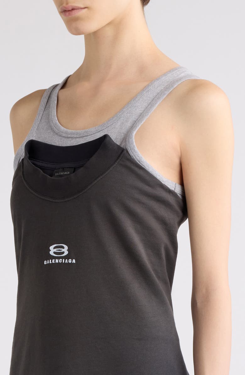 Balenciaga Unity Sports Icon Patched T-Shirt Apron Top, Alternate, color,