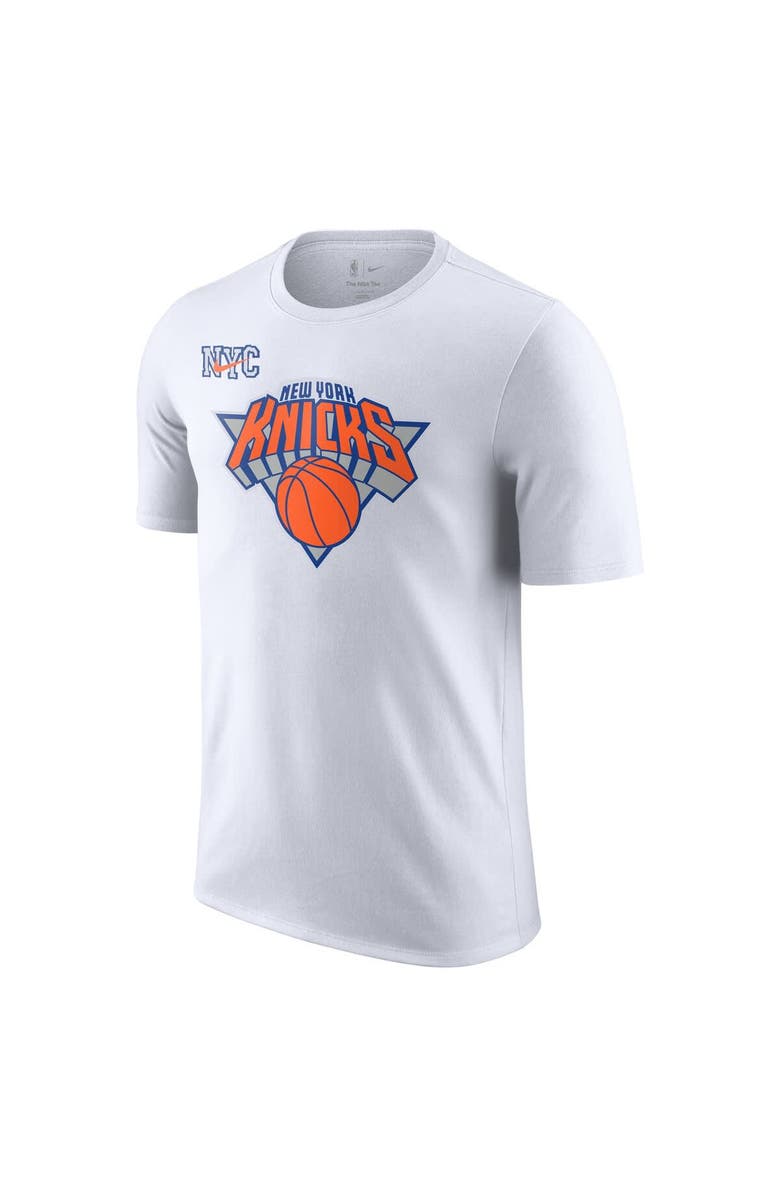 Nike Men's Nike White New York Knicks 2024/25 City Edition Essential Logo T-Shirt, Alternate, color, 