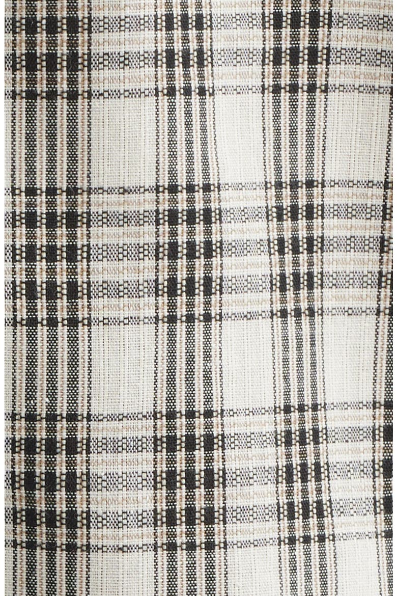Office Woven Check Short Sleeve Cotton Button-Up Shirt, Alternate, color, CREAM