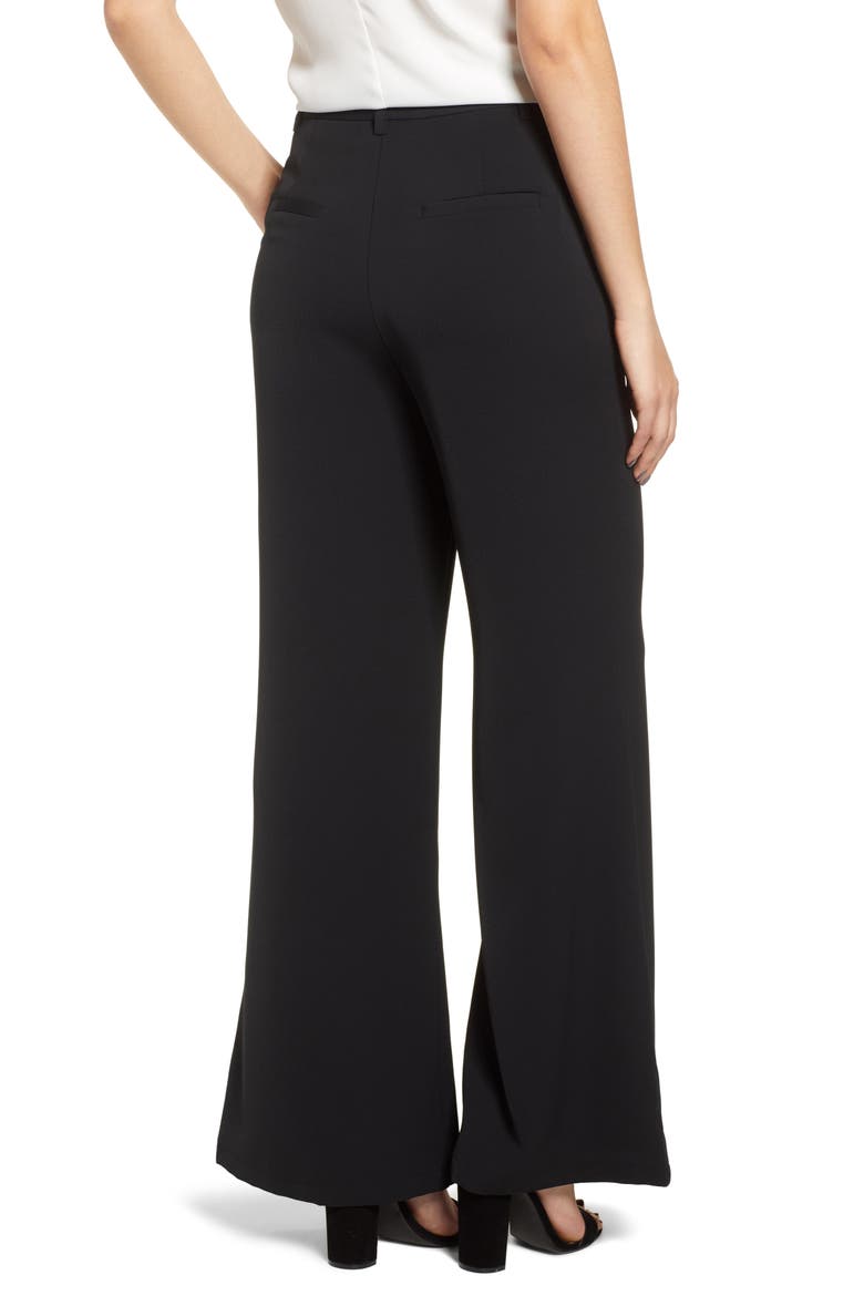 High Waist Flare Pants, Alternate, color, BLACK