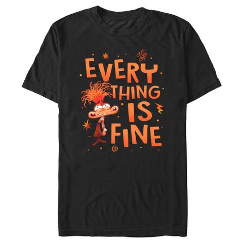 Men's Inside Out 2 Anxiety Everything Is Fine  Graphic T-Shirt