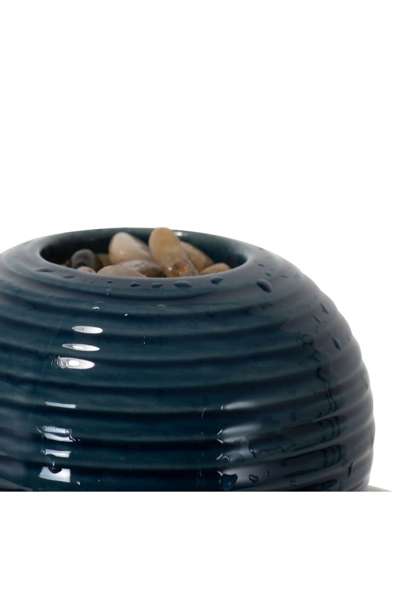 Multicolor Chinoiserie Ceramic Indoor Water Fountain With Pump, Alternate, color, Beige