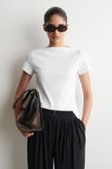 COS Slim Boat-neck Cotton T-shirt