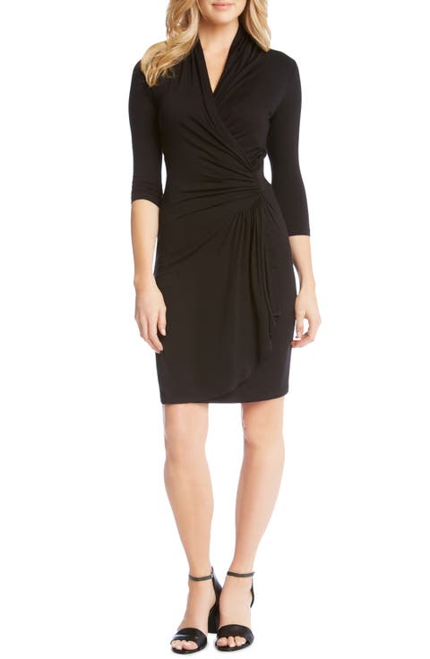 Cascade Faux Wrap Dress (Women) (Regular & Petite)