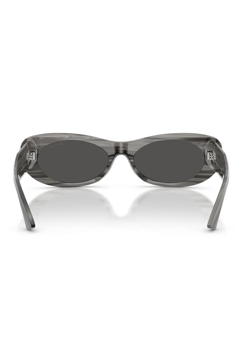 Danny 54mm Oval Sunglasses, Alternate, color, STRIPED BLACK / DARK GREY