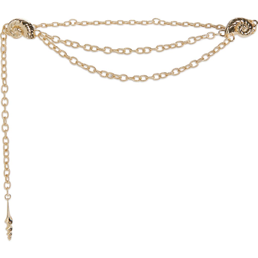 Lele Sadoughi Seashell Layered Chain Belt