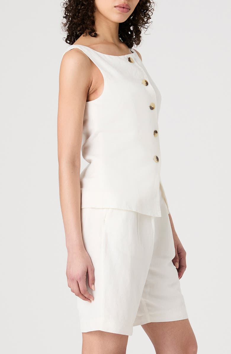 French Connection Cutaway Vest, Alternate, color, Summer White