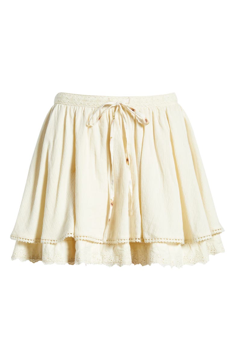 Free People Tulip Layered Miniskirt, Alternate, color, Tea