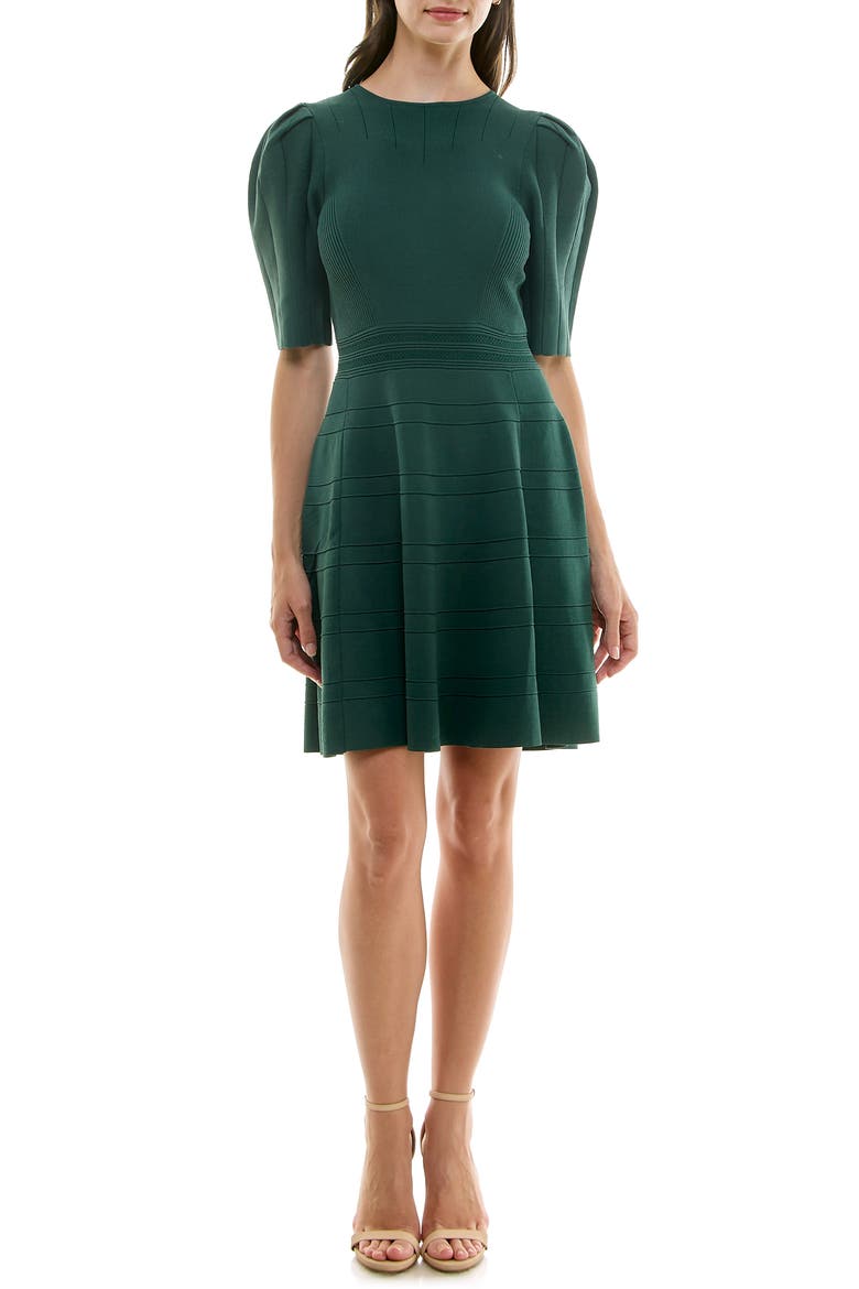 Bandage Knit Sweater Dress, Main, color, HUNTER
